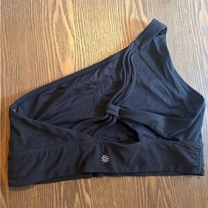 Athleta Black Sports Bra: One Shoulder, size L, GUC
